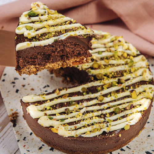 torta mousse de chocolate com pistache (m)