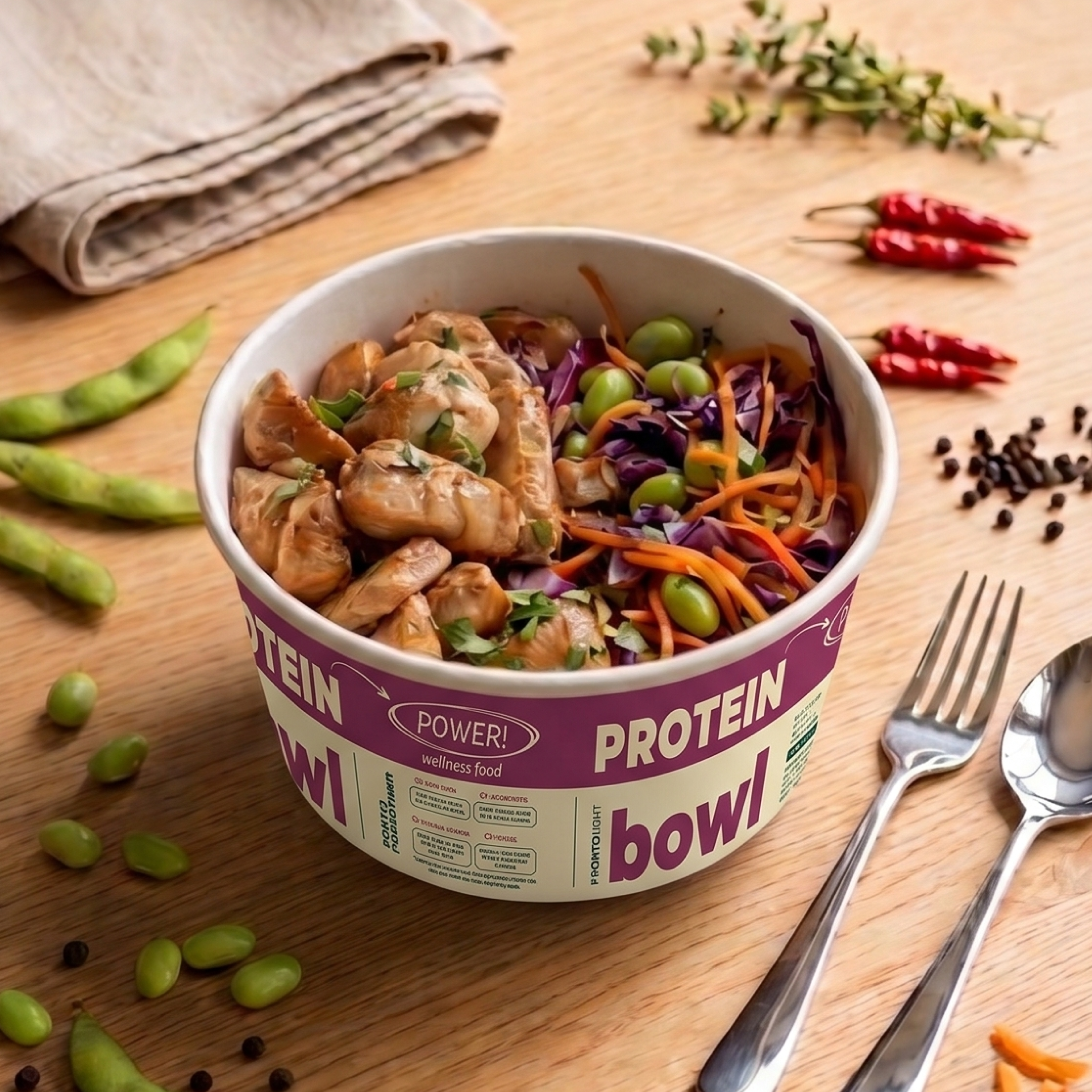 protein Bowl - Salmão Oriental com Arroz e Edamame