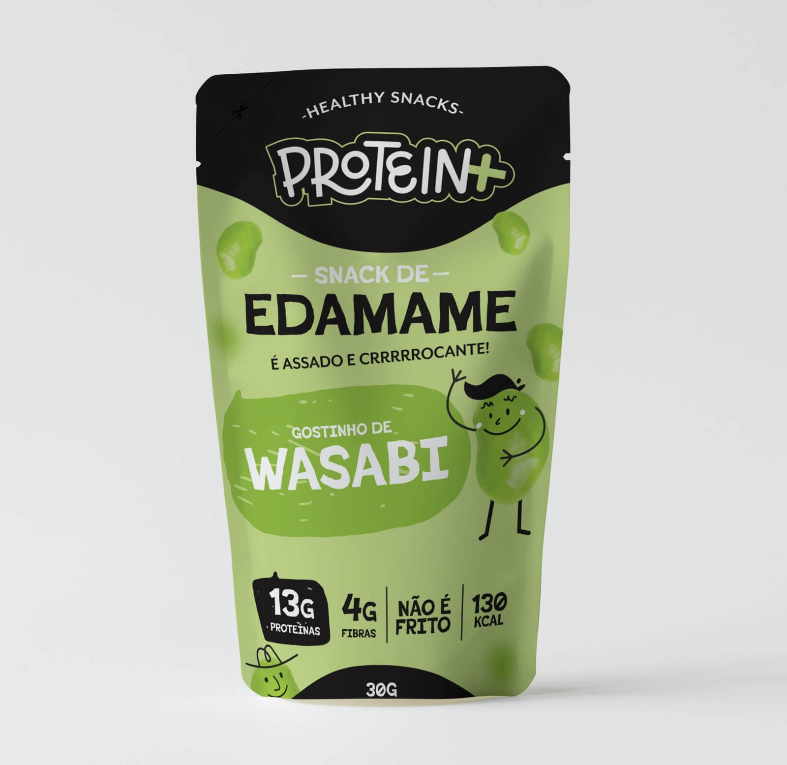 snack de edamame - wasabi