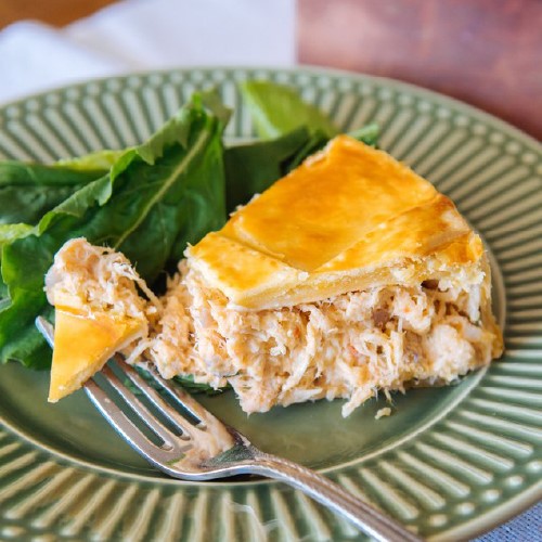 torta de frango - fatia