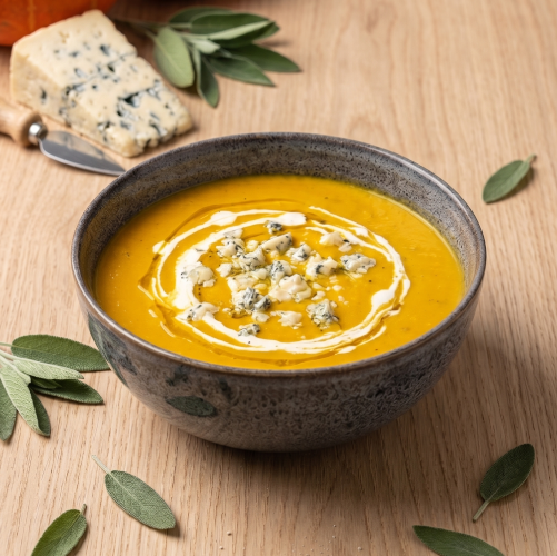 creme de abóbora com gorgonzola