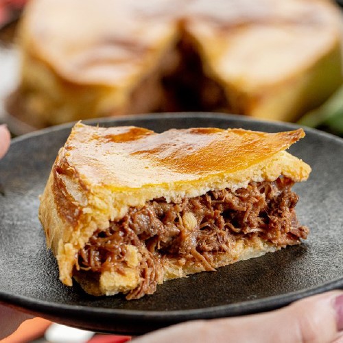 torta de costela - fatia