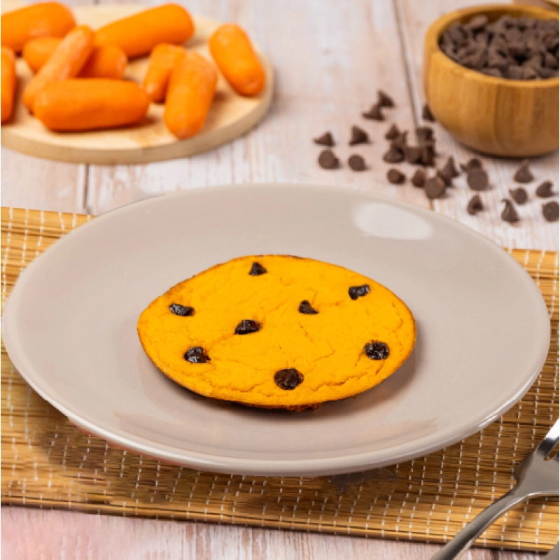 panqueca proteíca doce - cenoura com gosta de chocolate